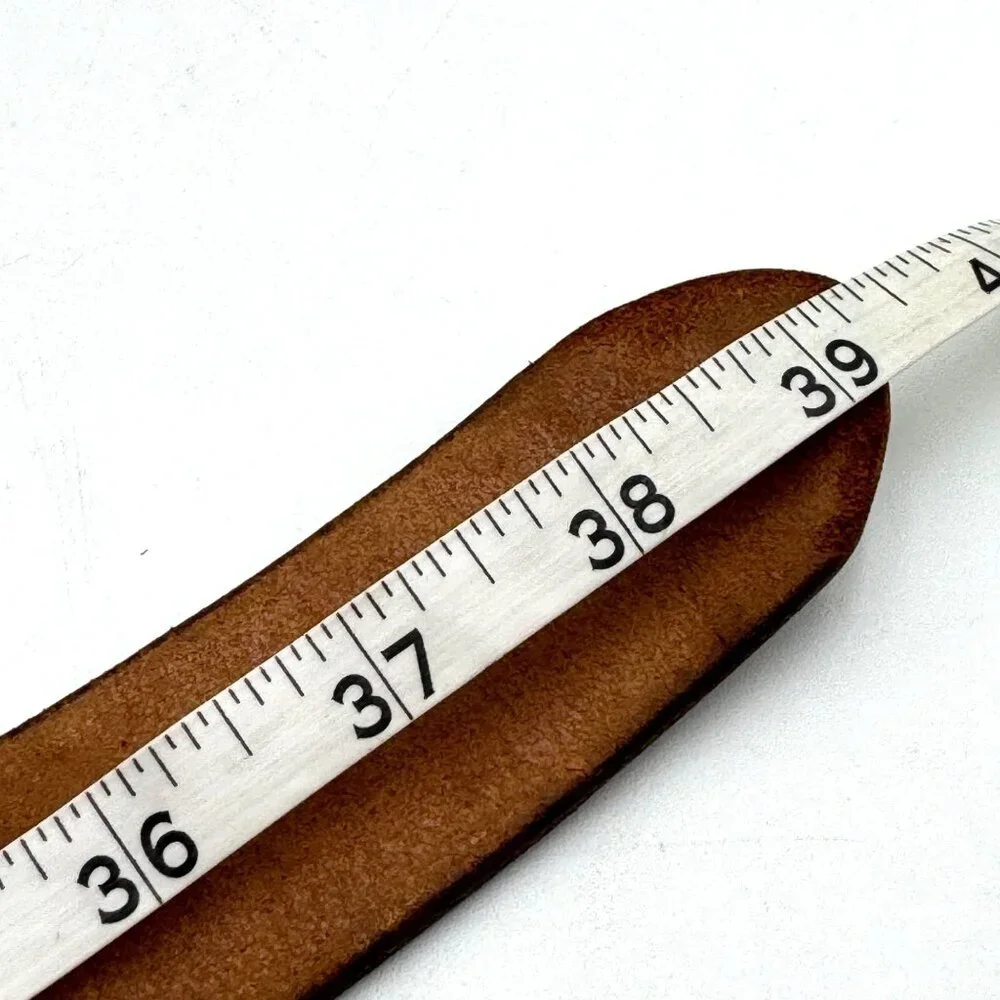 HAND TOOLED BROWN LEATHER MENS BELT FASHION WORK CASUAL OFFICE WEAR MEN BELTS me - Picture 10 of 12